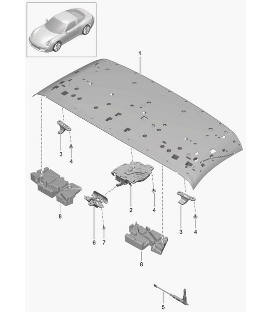 Diagram 811-017 Porsche 911 & 912 (1965-1989) Body