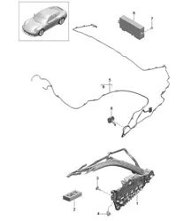 Top frame / Individual parts and electrical components - Side, CABRIO - 992.1 Carrera 2017-19