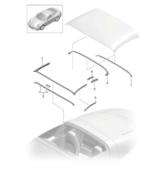 Diagram 811-032 Porsche Cayman 987C / 981C (2005-2016) Body