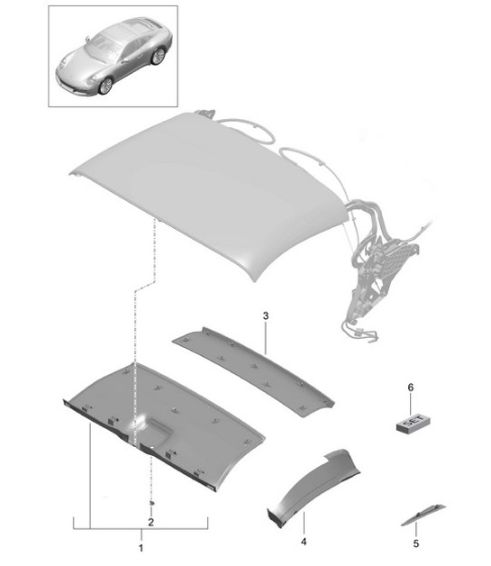 Diagram 811-042 Porsche 991 (911) MK2 2016-2019 Body