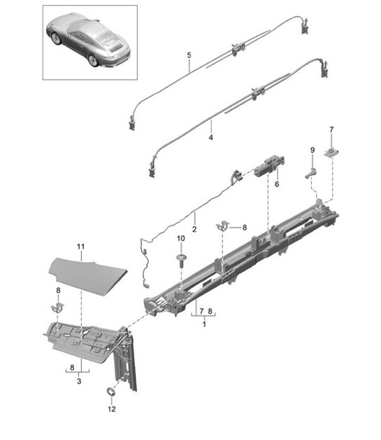 Diagram 811-050 Porsche Boxster 986/987/981 (1997-2016) Body