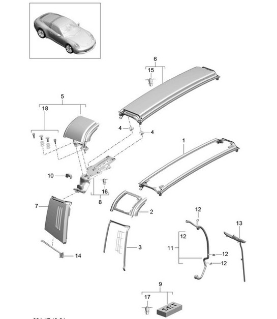 Diagram 811-052 Porsche 991 GT3 Cup 2016 Body