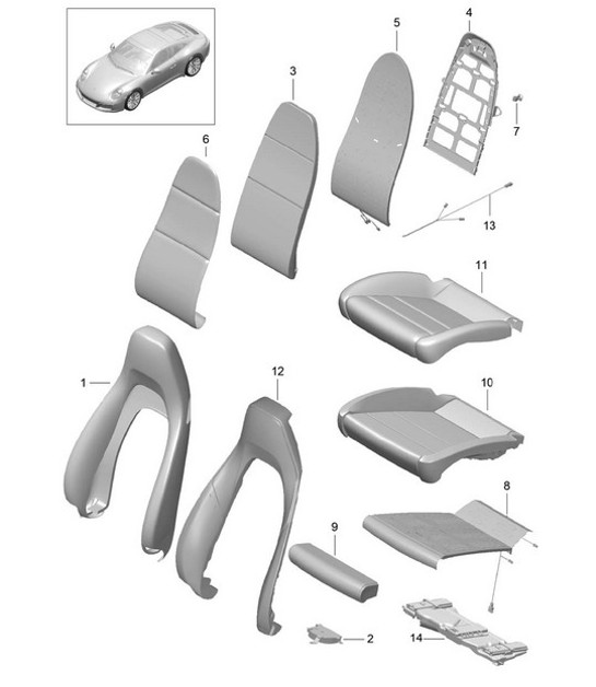 Diagram 817-002 Porsche Cayenne 9PA1 (957) 2007-2010 Body
