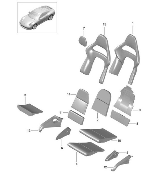 Diagram 817-032 Porsche 997 (911) MK1 2005-2008 Body