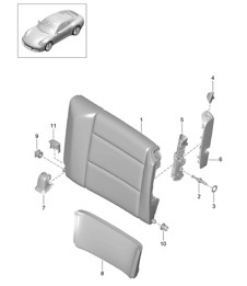 Dossier de siège de secours / Accessoires - CABRIO, TARGA - 991.2 2017-19
