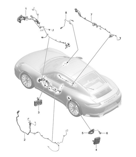 Diagram 902-015 Porsche Cayman 718C (982C) 2017>> 电子设备
