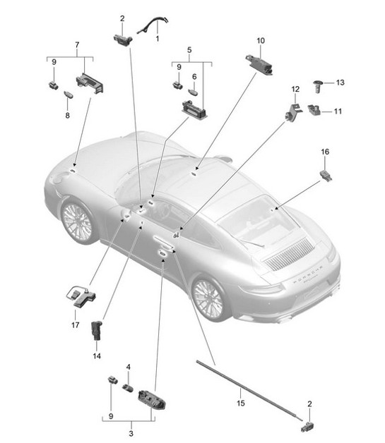 Diagram 903-004 Porsche 918 Spyder 2014-2015 