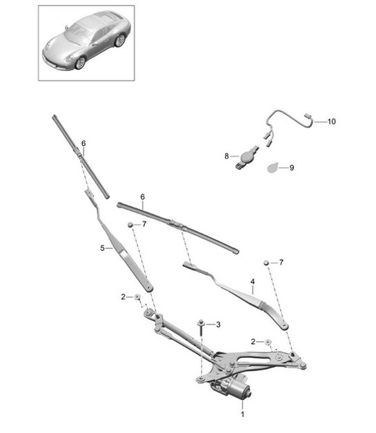 Diagram 904-000 Porsche 911 1965-1968 2.0L / 912 SWB (F) Elektrische Ausrüstung