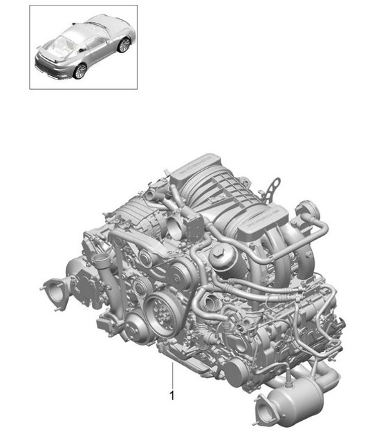 Diagram 101-001 Porsche Macan (95B) MK1 (2014-2018) Engine