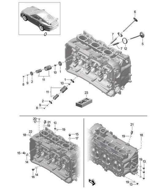 Diagram 103-005 Porsche Boxster 718 (982) 2017>> Engine