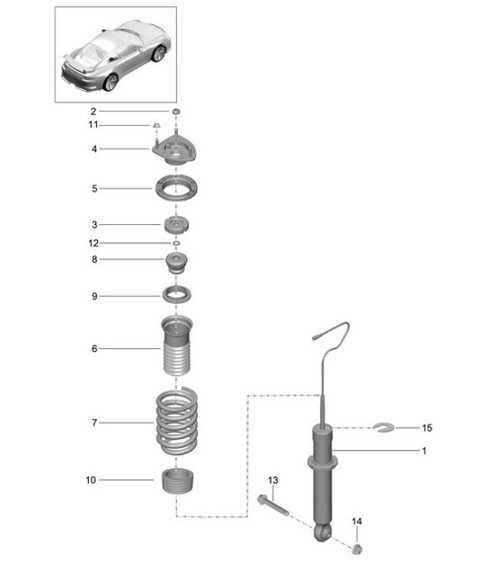 Diagram 502-000 Porsche Macan (95B) MK1 (2014-2018) Asse posteriore