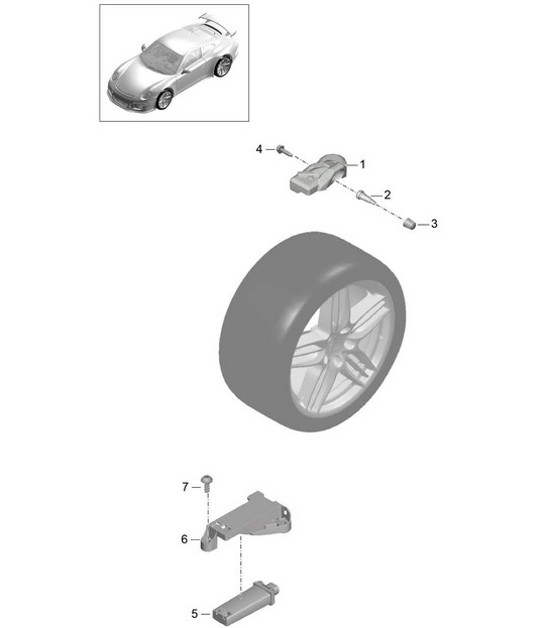 Diagram 601-006 Porsche 996 GT2 2001-05 车轮、制动器