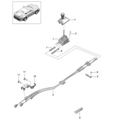 Transmission control / Manual gearbox - PR:486 - 991 GT3/RS 2018>>