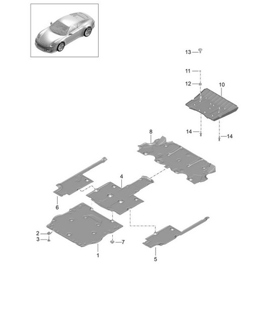 Diagram 801-071 Porsche Cayman 718C (982C) 2017>>  车身