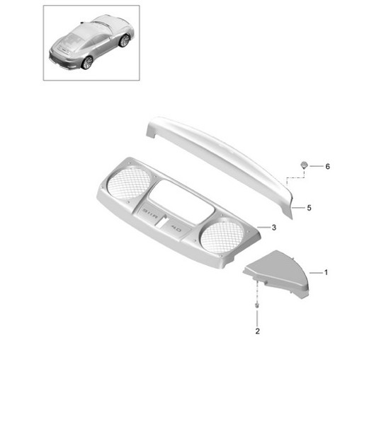 Diagram 801-085 Porsche Boxster 986/987/981 (1997-2016) Carrosserie