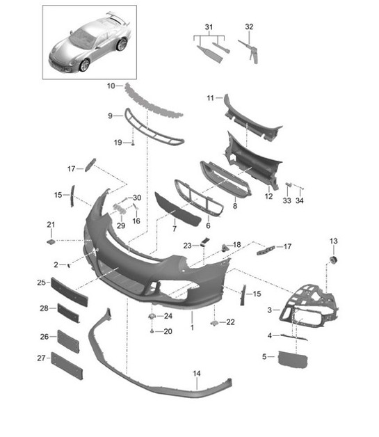 Diagram 802-000 Porsche Panamera Turbo V8 Executive 
