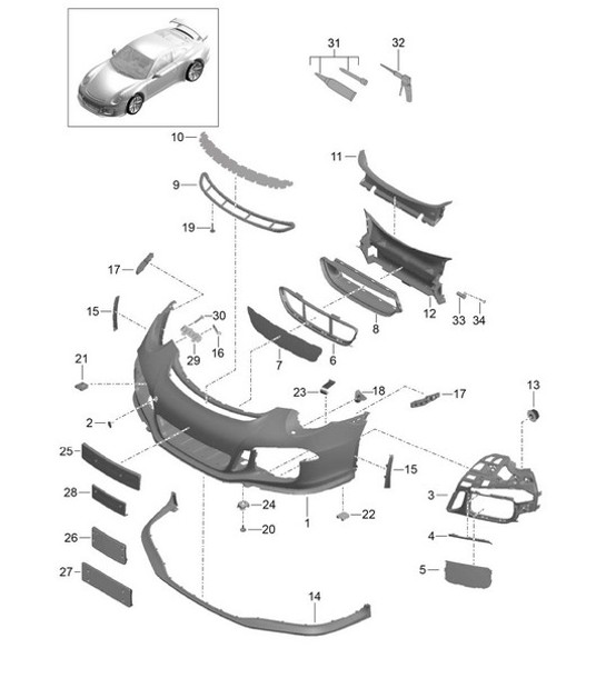 Diagram 802-000 Porsche 992.2 GT3 2025>> 