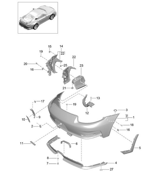 Diagram 802-012 Porsche 997 MK1 GT3 / GT3 RS 2007-09 Body