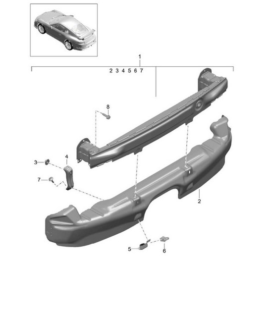 Diagram 802-031 Porsche 997 MK1 GT3 / GT3 RS 2007-09 Body
