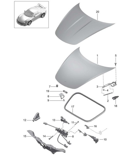 Diagram 803-000 Porsche 9J1.1 Taycan 2020-24 