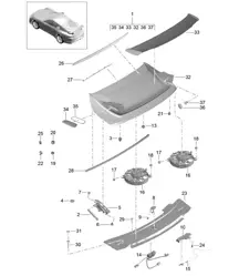 Rear spoiler 991 GT3 2014-17