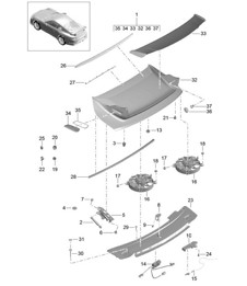 Rear spoiler 991 GT3 2014-17