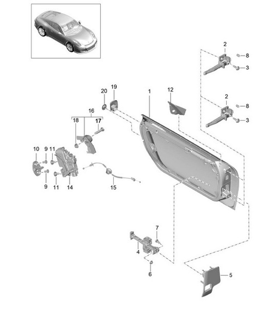 Diagram 804-005 Porsche Cayman 718C (982C) 2017>> Carrosserie