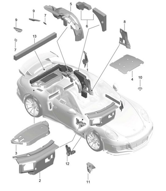 Diagram 807-056 Porsche 991 (911) MK2 2016-2019 Body