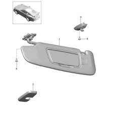 Pare-soleil - PR:XLU,XMP - 991 GT3 2014-21