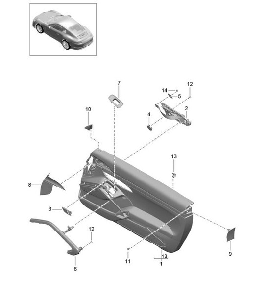 Diagram 808-020 Porsche 356 (1950-1965) Body