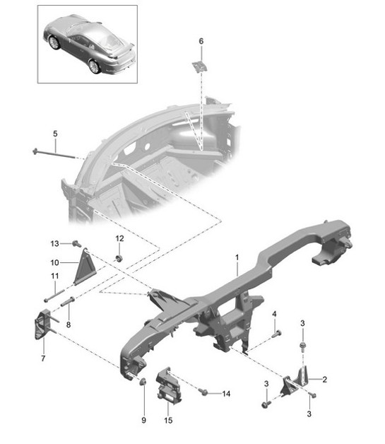 Diagram 809-015 Porsche 356 (1950-1965) Body