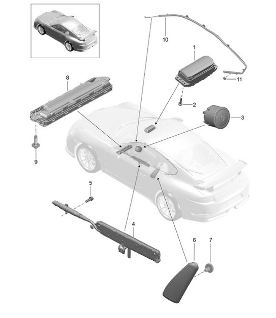 Diagram 812-050 Porsche Cayman 987C / 981C (2005-2016) Carrosserie