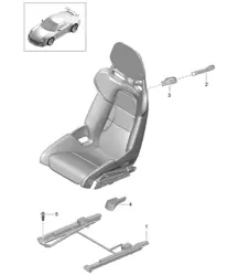 Sedile avvolgente / pieghevole (completo) 991 GT3 2014-21