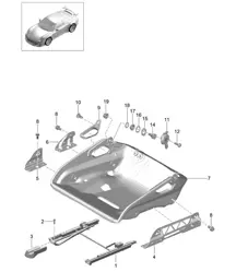 Siège baquet / Pliable / Cadre de siège / Accessoires (PR:388,389) 991 GT3 2014-21