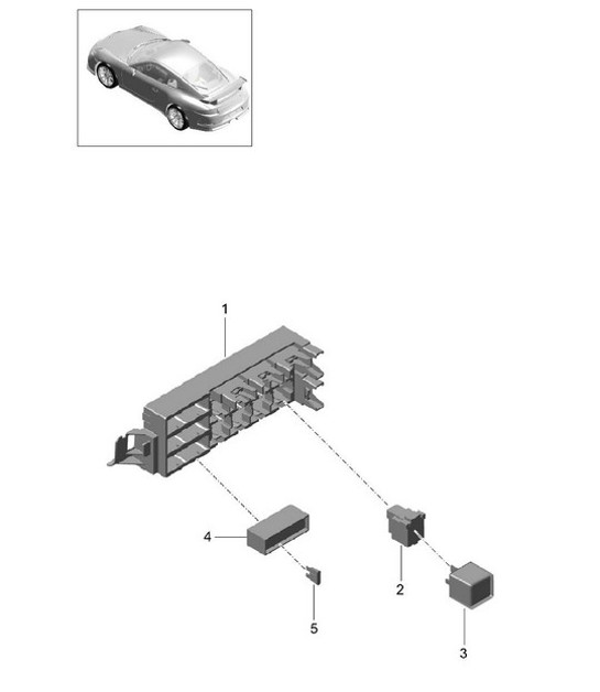 Diagram 902-001 Porsche Boxster 718 (982) 2017>> Équipement électrique