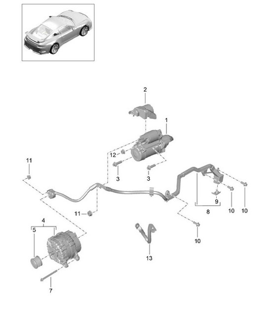 Diagram 902-005 Porsche Macan (95B) MK1 (2014-2018) Electrical equipment