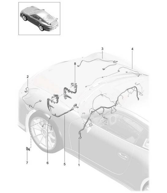Diagram 902-011 Porsche 991 (911) MK1 2012-2016 Electrical equipment