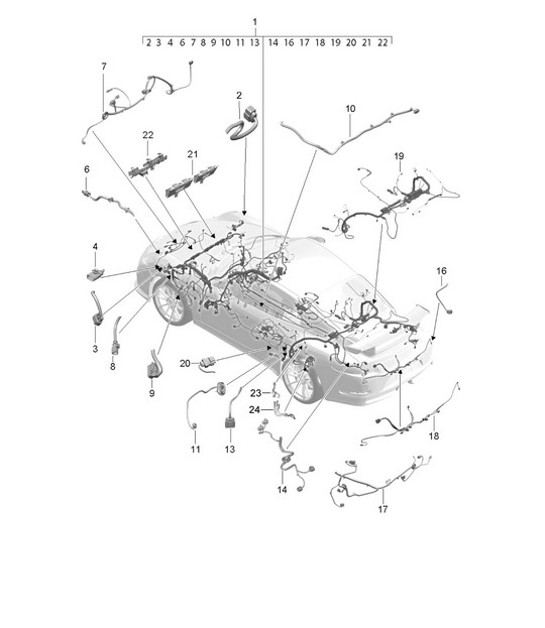 Diagram 902-012 Porsche Cayenne 9PA1 (957) 2007-2010 Electrical equipment