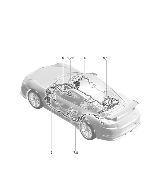 Diagram 902-060 Porsche 356 (1950-1965) Electrical equipment