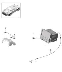 Bedieningspaneel / Navigatiesysteem / Radio-unit / Ontvangstgedeelte / TV / microfoon 991 R/GT3/RS 2014-17