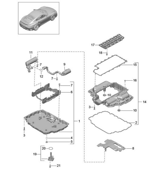Diagram 104-002 Porsche 944 (1982-1991) 