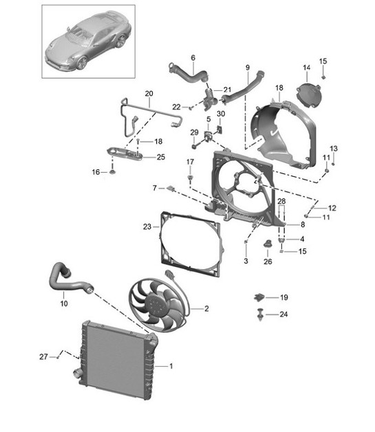 Diagram 105-015 Porsche Panamera 4 2.9L V6 
