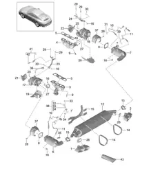 Sistema di scarico / Controllo delle emissioni / Turbocompressore gas di scarico 991 Turbo 3.8L 2014-16