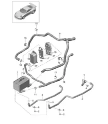 - PDK - Cambio / scambiatore di calore / tubo olio / tubo acqua - CG180 - 991 GT2 RS 2014-20