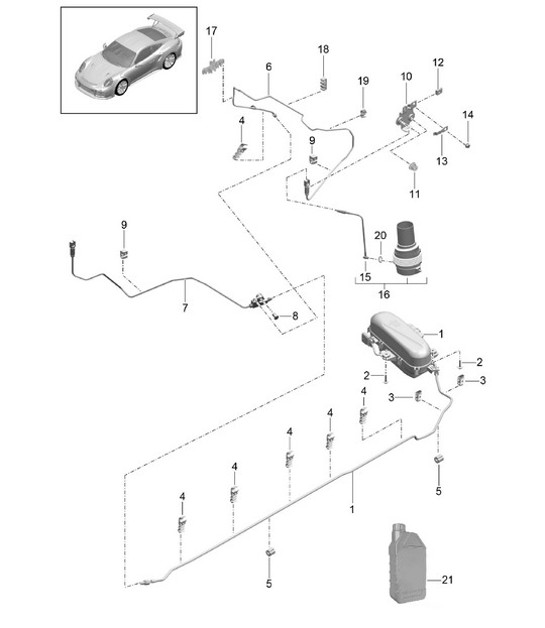 Diagram 402-004 Porsche 991 (911) MK2 2016-2019 Front Axle, Steering 