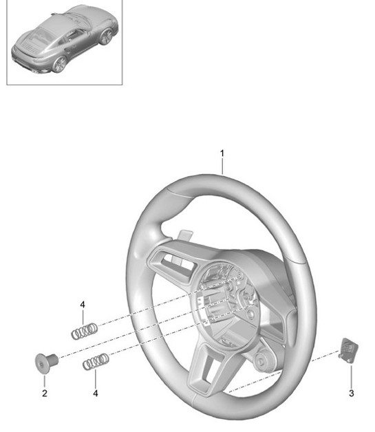 Diagram 403-005 Porsche 356 (1950-1965) Front Axle, Steering 