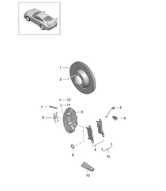 Diagram 603-003 Porsche Macan (95B) MK1 (2014-2018) Roues, Freins