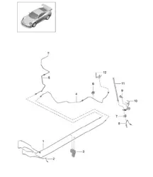 Bremsleitungen/Unterboden – Mitte hinten, PR:D97 – 991 GT2 RS 2014–20