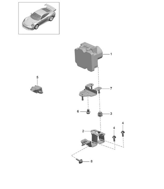 Diagram 605-003 Porsche 991 (911) MK2 2016-2019 Wheels, Brakes