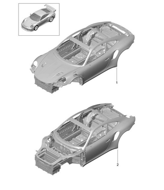 Diagram 801-000 Porsche Boxster 986/987/981 (1997-2016) Body